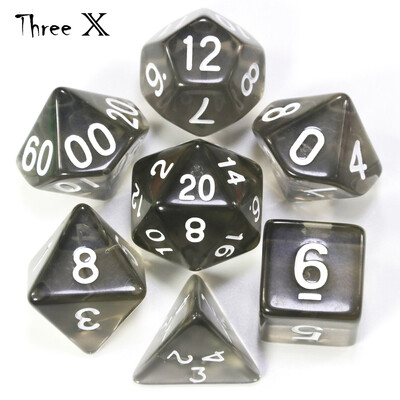 Jelly Effect 7pc DNDGame D4,d6,d8,d10,d12,d20 ružičaste prijenosne kockice, Rpg DNDGame društvena igra kao poklon