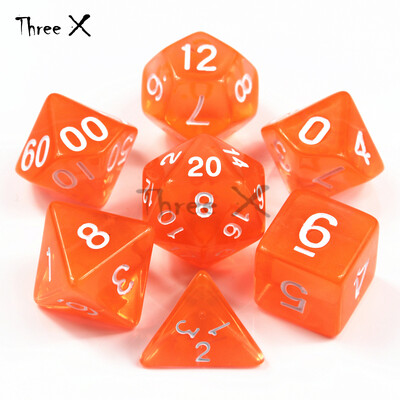 Jelly Effect 7pc DNDGame D4,d6,d8,d10,d12,d20 ružičaste prijenosne kockice, Rpg DNDGame društvena igra kao poklon