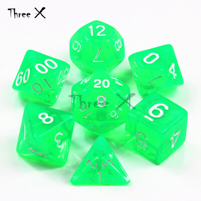 Jelly Effect 7pc DNDGame D4,d6,d8,d10,d12,d20 ružičaste prijenosne kockice, Rpg DNDGame društvena igra kao poklon