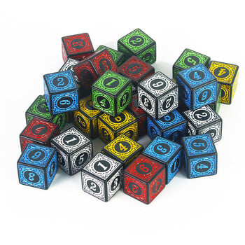 D6 Polyhedral Dice Set 10 τμχ Ζάρια 6 όψεων Ακρυλικά Επιτραπέζια παιχνίδια Επιτραπέζια παιχνίδια Bar Pub Club Party DND