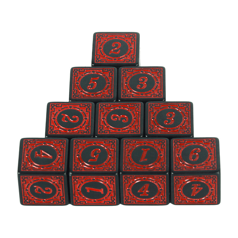 D6 Polyhedral Dice Set 10Pcs 6-sided Dices Akril Stol za igranje Društvene igre Bar Pub Club Party DND