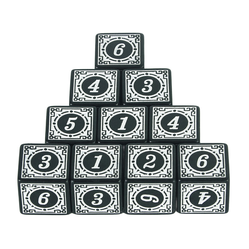 D6 Polyhedral Dice Set 10Pcs 6-sided Dices Akril Stol za igranje Društvene igre Bar Pub Club Party DND