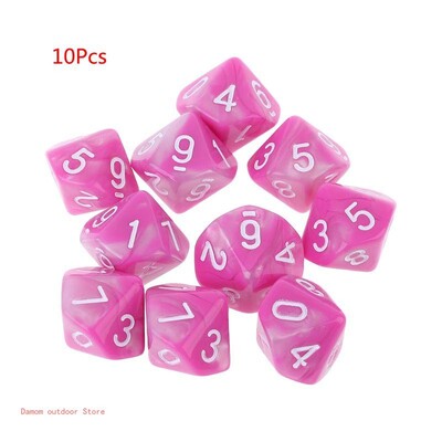10 kom/set 10-strane D10 poliedarske kockice brojčanici Stolna stolna društvena igra