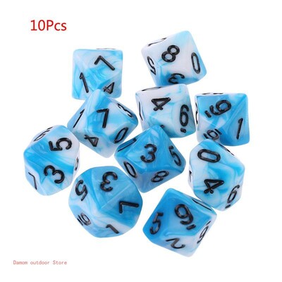 10 kom/set 10-strane D10 poliedarske kockice brojčanici Stolna stolna društvena igra