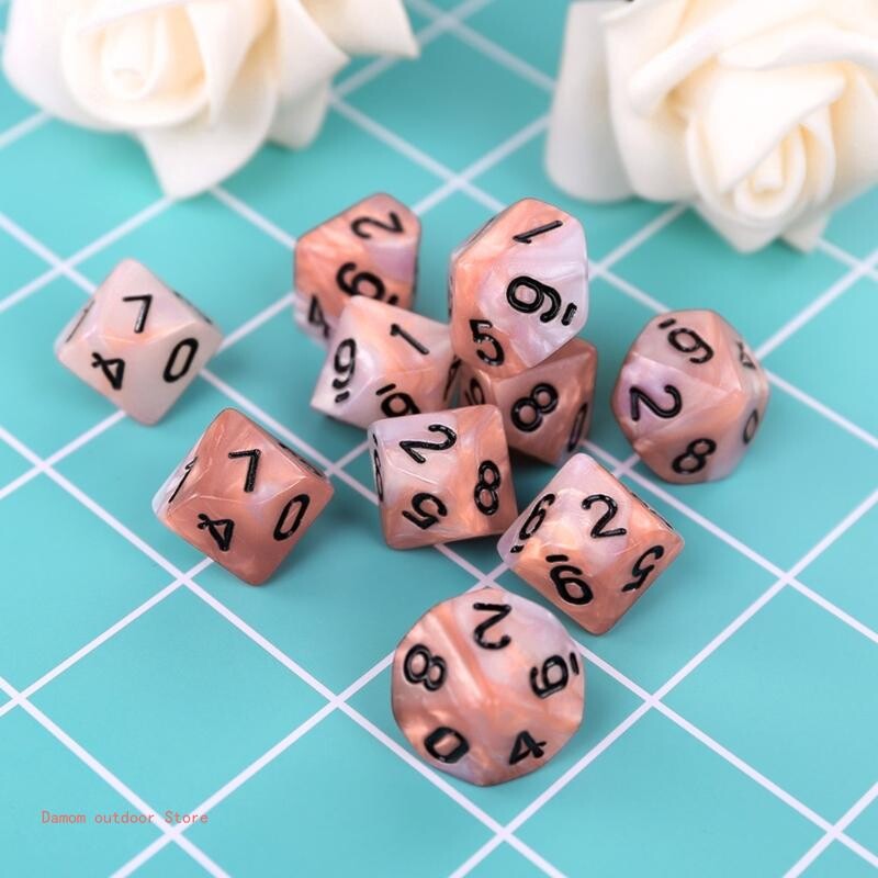 10 kom/set 10-strane D10 poliedarske kockice brojčanici Stolna stolna društvena igra