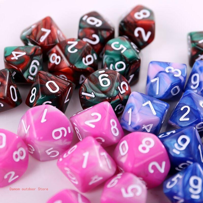 10 kom/set 10-strane D10 poliedarske kockice brojčanici Stolna stolna društvena igra