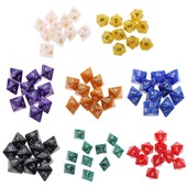 10Pcs/set D8 16mm Digital Dice Set 8-strane akrilne stolne igre neprozirne poliedarske kockice za DND Dice stolne igre uloga