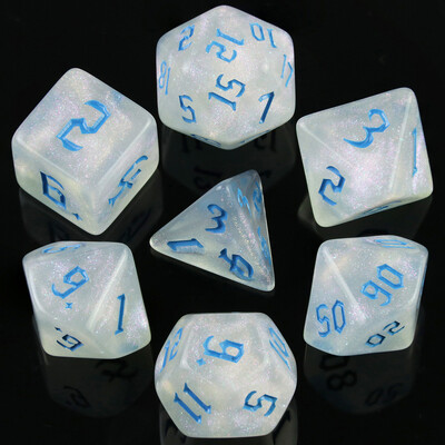 Iridescent Glitter RPG Polyhedral Dice Set za DNDGame Dungeon and Dragons Table Board Igranje u rolama