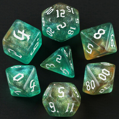 Iridescent Glitter RPG Polyhedral Dice Set za DNDGame Dungeon and Dragons Table Board Igranje u rolama