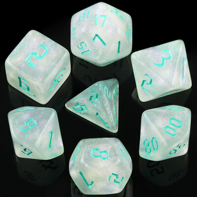 Iridescent Glitter RPG Polyhedral Dice Set za DNDGame Dungeon and Dragons Table Board Igranje u rolama