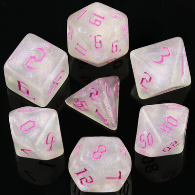 Iridescent Glitter RPG Polyhedral Dice Set za DNDGame Dungeon and Dragons Table Board Igranje u rolama