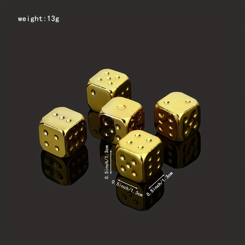 13 mm pozlaćene kockice, srebrne, zlatne kockice, sito, opskrba KTV kockice za društvene igre u boji sobe za karte
