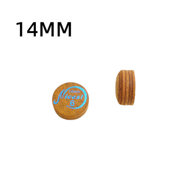 2PCS 14mm накрайници за билярдна щека Глава M 6 слоя печена кожа Кафяви аксесоари за билярд