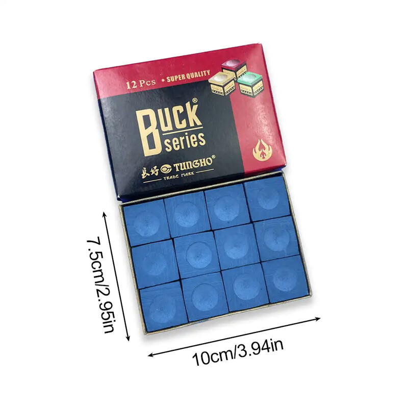 12kom izdržljive nove praktične kocke Krede Štap Stol Biljarske kocke Štap za bilijar Kreda Štap za bilijar Pribor za kredu Stol