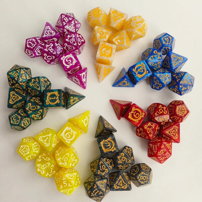 7 бр./компл. Нов дизайн Dragon Element Multiaspect Dice Set Аксесоари за настолни игри