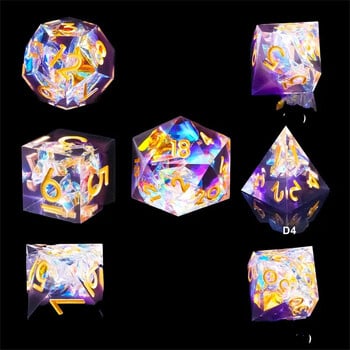 DND Dice Set 7 τεμαχίων Polyhedral Dice Set D&D Dice Set Sharp Edge D and D Dice Role Playing Cheerboard επιτραπέζιο παιχνίδι