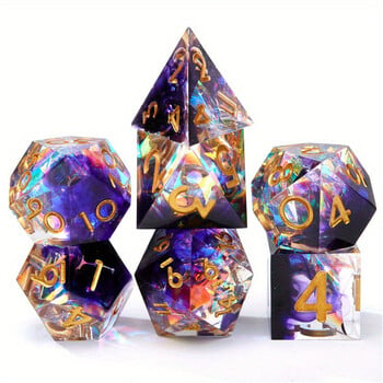 DND Dice Set 7 τεμαχίων Polyhedral Dice Set D&D Dice Set Sharp Edge D and D Dice Role Playing Cheerboard επιτραπέζιο παιχνίδι