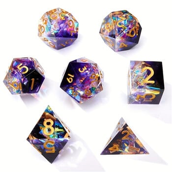 DND Dice Set 7 τεμαχίων Polyhedral Dice Set D&D Dice Set Sharp Edge D and D Dice Role Playing Cheerboard επιτραπέζιο παιχνίδι