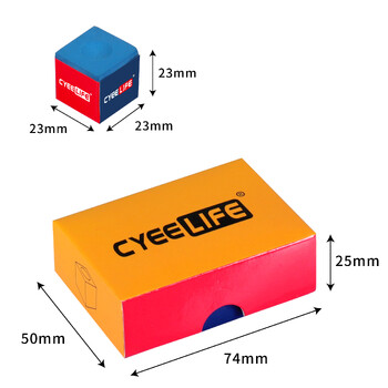 Κιμωλίες μπιλιάρδου CyeeLife επιπέδου ΑΑΑ Λιπαρά νανο Τεχνολογία Pool Cue Chalk Snooker Carom Chalk Easy On Powder Αξεσουάρ μπιλιάρδου