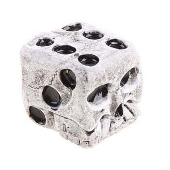 2Pcs Standard Game Dice 6 Sided Game Dice Set White Resin Skull Dice Skull Poker Dice Gothic Gambling Игра със зарове Играчка Инструмент