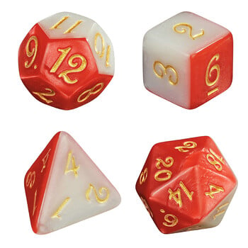 Double Color Dice Polyhedral Digital Dice Set Multi-Color for Boardgame As Gift Entertainment 7 Dice -D4 D6 D8 D10 D12 D20 D%