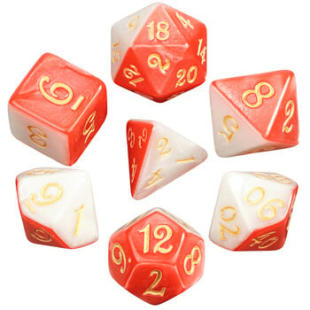 Double Color Dice Polyhedral Digital Dice Set Multi-Color for Boardgame As Gift Entertainment 7 Dice -D4 D6 D8 D10 D12 D20 D%