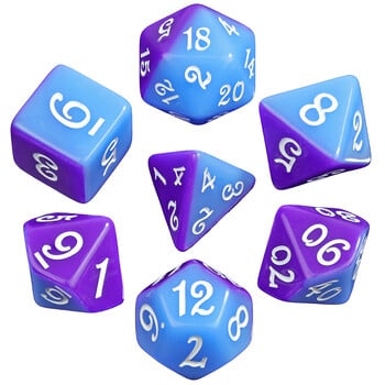 Double Color Dice Polyhedral Digital Dice Set Multi-Color for Boardgame As Gift Entertainment 7 Dice -D4 D6 D8 D10 D12 D20 D%