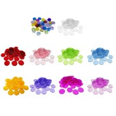 100 gabalu bingo čipi, caurspīdīga krāsu skaitīšanas matemātikas spēle