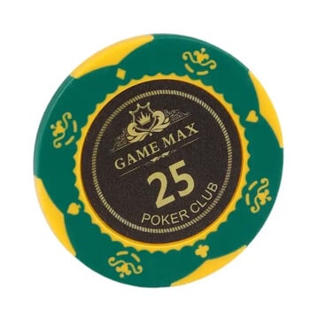 5 PCS Caribbean Crown Clay Chips Texas Poker Chips Специализирани за монети аксесоари за казино клубни игри Покер комплект Професионална настолна игра