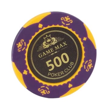 5 PCS Caribbean Crown Clay Chips Texas Poker Chips Специализирани за монети аксесоари за казино клубни игри Покер комплект Професионална настолна игра