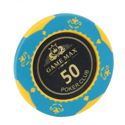 5 PC Karību jūras kronu māla žetoni Teksasas pokera žetoni monētām veltīti kazino kluba spēļu piederumi Pokera komplekts profesionāla galda spēle