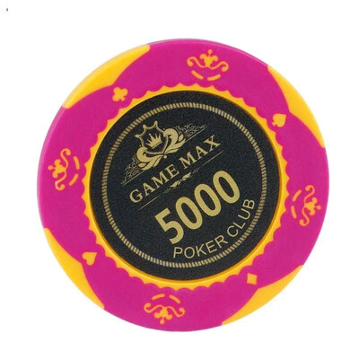 5 PC Karību jūras kronu māla žetoni Teksasas pokera žetoni monētām veltīti kazino kluba spēļu piederumi Pokera komplekts profesionāla galda spēle