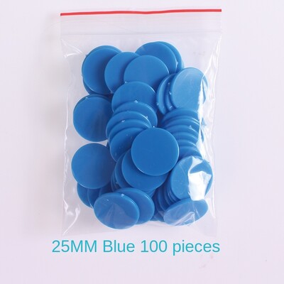 100 gab./komplektā Plastmasas mikroshēmu monētu mācību līdzekļi Krāsaina Tukša Maza Apaļa gabala Skolēnu Bērnudārza Atlīdzības Monētas Punkta Monēta 25mm