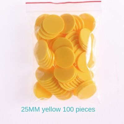 100 gab./komplektā Plastmasas mikroshēmu monētu mācību līdzekļi Krāsaina Tukša Maza Apaļa gabala Skolēnu Bērnudārza Atlīdzības Monētas Punkta Monēta 25mm