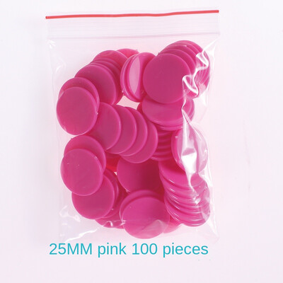 100 gab./komplektā Plastmasas mikroshēmu monētu mācību līdzekļi Krāsaina Tukša Maza Apaļa gabala Skolēnu Bērnudārza Atlīdzības Monētas Punkta Monēta 25mm