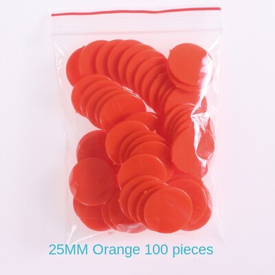 100 gab./komplektā Plastmasas mikroshēmu monētu mācību līdzekļi Krāsaina Tukša Maza Apaļa gabala Skolēnu Bērnudārza Atlīdzības Monētas Punkta Monēta 25mm