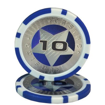 10 KOMADA Profesionalni Baccarat vrhunski poker set žetona Dodaci Texas Poker žetoni Pentacle Casino novčići 11,5 g