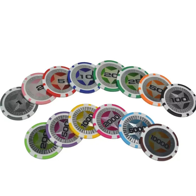 10 KOMADA Profesionalni Baccarat vrhunski poker set žetona Dodaci Texas Poker žetoni Pentacle Casino novčići 11,5 g