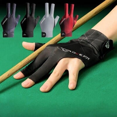 1 db háromujjas snooker kesztyű rugalmasság bal jobb biliárdkesztyű csúszásgátló spandex edzőkesztyű fitnesz kiegészítők