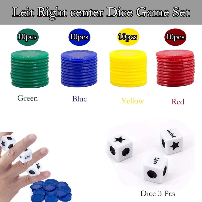 Lijevo desno Središnja igra s kockicama Igre s kockicama Lijevo desno Središnja točka Setovi ploča za zabavu Obitelj Prijateljska okupljanja Kampiranje Piknik Igra
