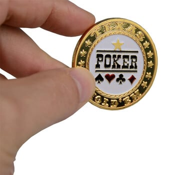 Texas Hold \'em Lucky Poker монета монета възпоменателен подарък метален жетон монета с пластмасово покритие Аксесоари за казино развлечения