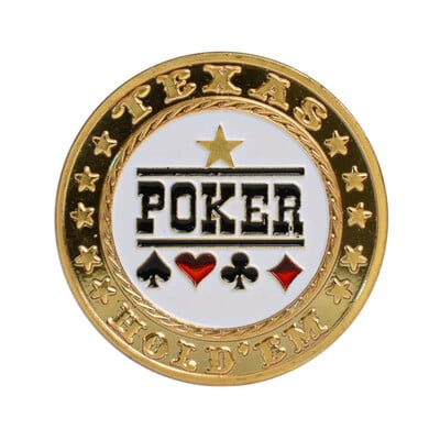 Texas Hold `em Lucky Poker монета монета възпоменателен подарък метален жетон монета с пластмасово покритие Аксесоари за казино развлечения