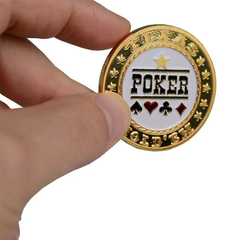 Texas Hold 'em sretni poker novčić novčić komemorativni poklon metalni žeton novčić s plastičnim omotom Dodaci za kasino zabavu