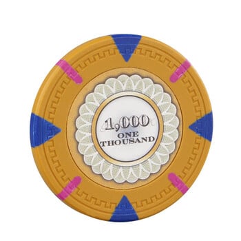 10 τμχ Tricolor Flower Clay σετ τσιπ πόκερ καζίνο Coin Poker Metal Entertainment Baccarat Texas Chip Poker Club Αξεσουάρ