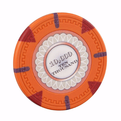 10 tk Tricolor Flower Clay pokkeri žetoonide komplekt Kasiino mündipokker Metallist Meelelahutus Baccarat Texas Chip Poker Club Aksessuaarid