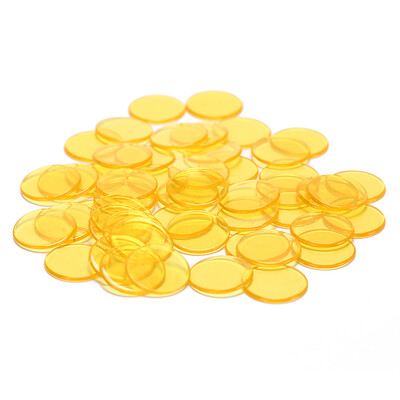 50 части джобни мини покер чипове малък диск пластмасови прозрачни цветни покер чипове кръгли бинго чипове