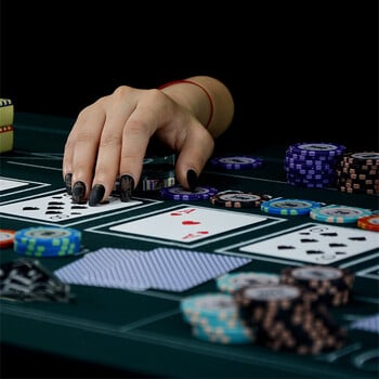 5 бр кръгли чипове за покер 40*3,3 mm жетони за маса Texas Hold\'em/Blackjack/Baccarat Аксесоари за казино хазартни игри Водоустойчиви чипове