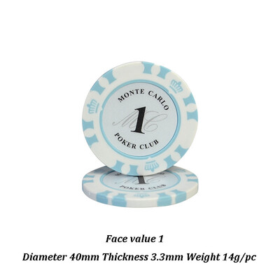 5gab Apaļi pokera žetoni 40*3,3 mm Texas Hold`em/Blackjack/Baccarat galda žetoni Kazino Azartspēļu Aksesuāri Ūdensizturīgie žetoni