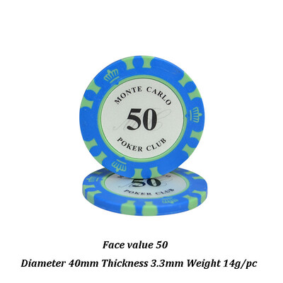5gab Apaļi pokera žetoni 40*3,3 mm Texas Hold`em/Blackjack/Baccarat galda žetoni Kazino Azartspēļu Aksesuāri Ūdensizturīgie žetoni