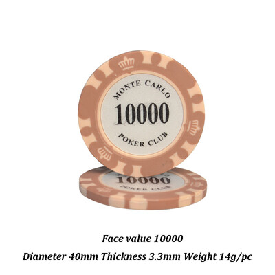 5gab Apaļi pokera žetoni 40*3,3 mm Texas Hold`em/Blackjack/Baccarat galda žetoni Kazino Azartspēļu Aksesuāri Ūdensizturīgie žetoni